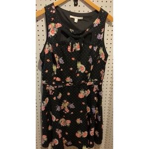Lauren Conrad Floral Bow Sleeveless Dress Size 16